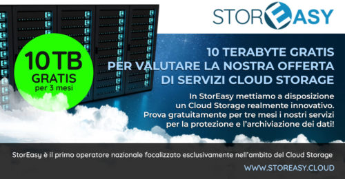 STOREASY PROMO Cloud Storage 10TB gratis per 3 mesi